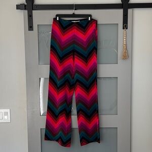 Trina Turk Multicolor Chevron Wide Leg Pants